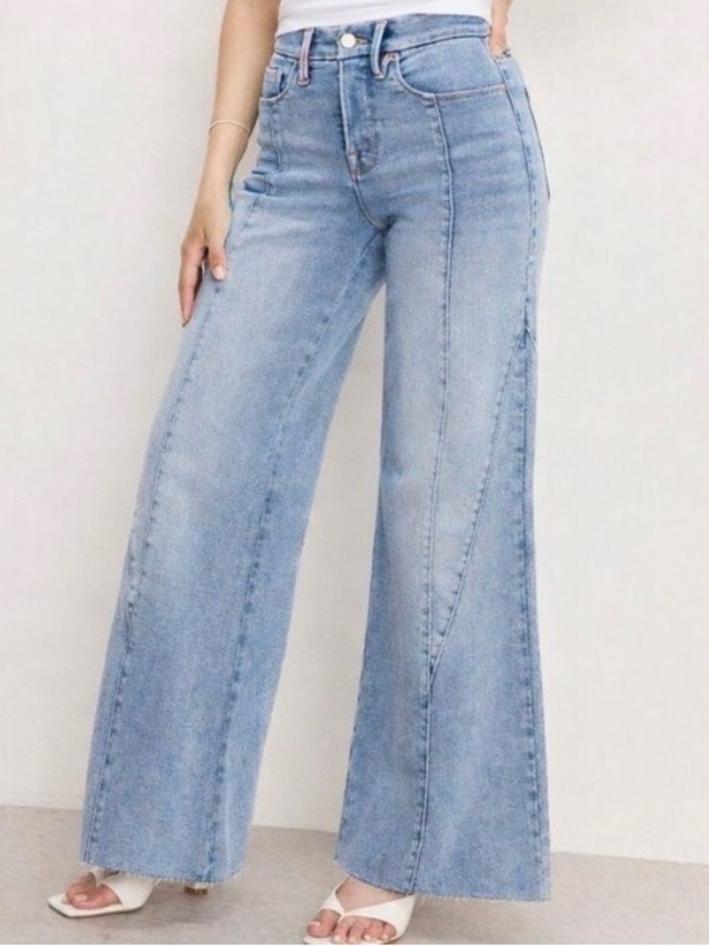 Good American Petite Palazzo Jeans